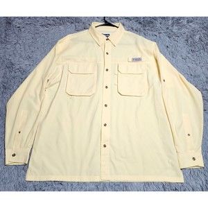 Bimini Bay Outfitters Shirt Mens XL Yellow Vented‎ Short Sleeve Fishing Outdoors